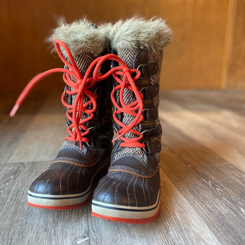Sorel Tofino Herringbone Tall Winter Snow Boots NL2190-231 Womens Size 8.5